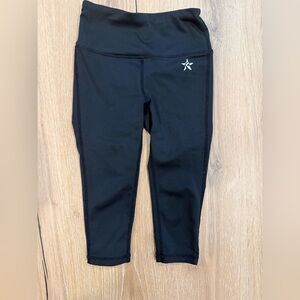 Rebel Athletic Girls Black Kids Capris